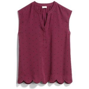 Melda Scallop Hem Sleeveless Blouse